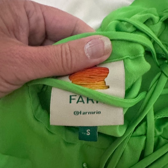FARM Rio Lime Green Slip Dress S - Picture 4 of 6
